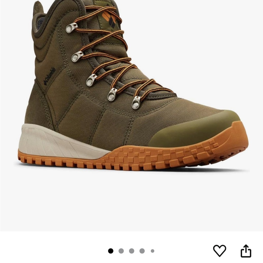 Columbia Men's Outdoor Boots - Olive and Tan Fairbanks size M10